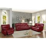 Pecos Power Reclining Sofa Set - Leather Gel Match - Red